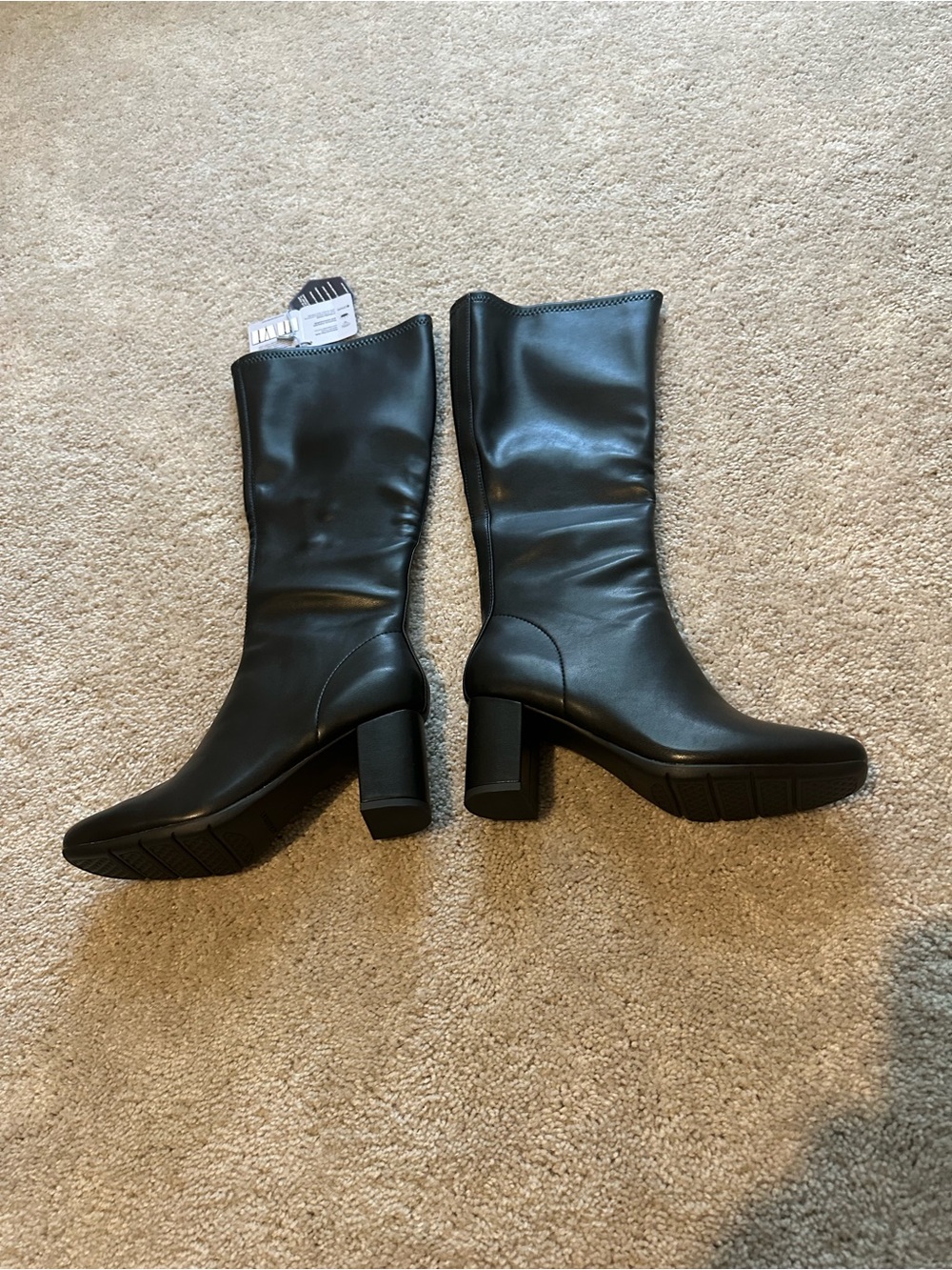New Aerosoles Black Knee High Block Heel Boots -